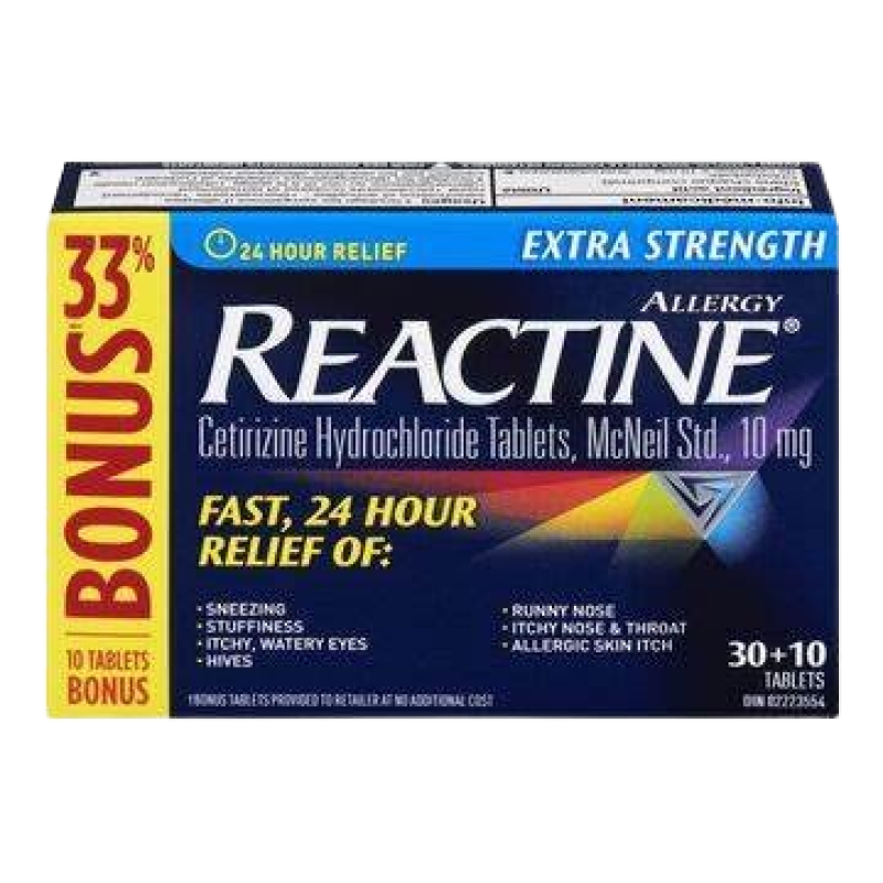 Allergies - REACTINE TB XST 10MG 30 + 10