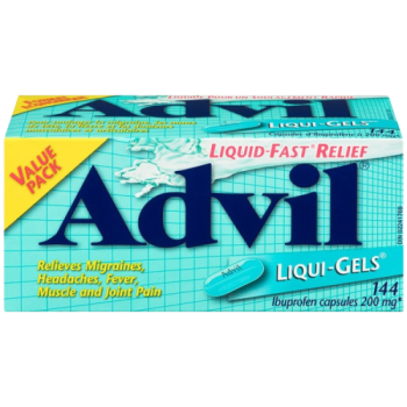 Sale- ADVIL LIQUI-GELS CAPS 200MG 144 * Damage box * Exp : 05/27