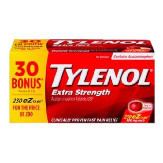 Sale- TYLENOL XST EZ TB 500MG 200 + 30 Count * damage box* Exp: 06/27 to 01/28