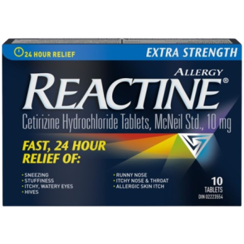 Sale-Allergies - REACTINE XST TB 10MG 10 *Damage box* Exp: 06/26