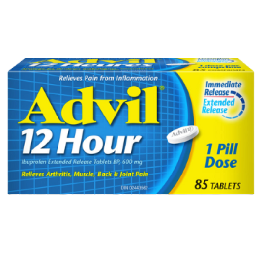 Sale--ADVIL 12HR TB 600MG 85 *Damage box* Exp: 08/27