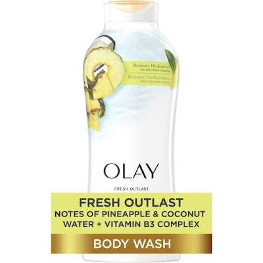 Olay fresh Outlast Paraben Free Body Wash with Rejuvenating Notes of Pineapple and Coconut Water 650