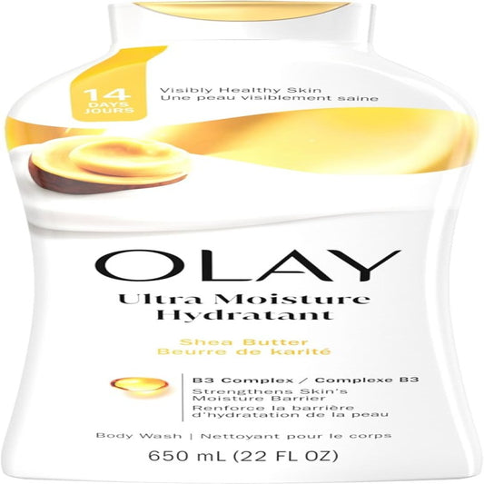 Olay Body Wash Ultra Moisture Shea Butter, 650 mL