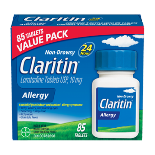 Sale-Allergies - Claritin Non- Drowsy Allergy 85 Tablets *Damage box* Exp: 08/26