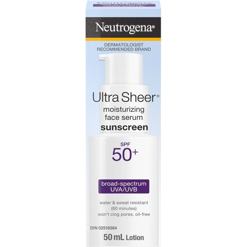 Neutrogena ultra sheer moisturizing face serum sunscreen lotion 50ml