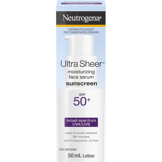Neutrogena ultra sheer moisturizing face serum sunscreen lotion 50ml