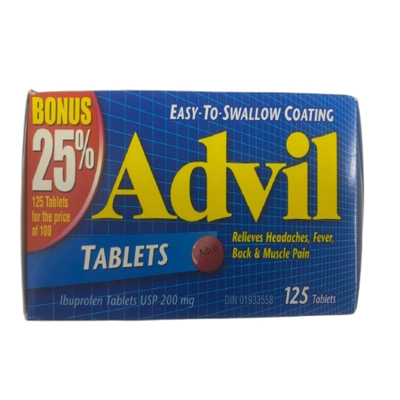 ADVIL TABLETS EASY TO SWALLOW COATING 200mg, 125 tableats