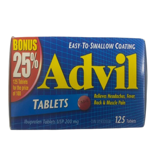 ADVIL TABLETS EASY TO SWALLOW COATING 200mg, 125 tableats