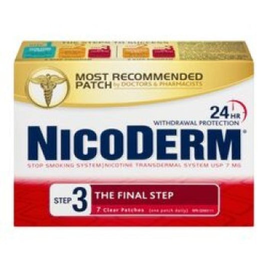 Sale - NICODERM PATCH CLR 7MG 7 Exp: 02/26