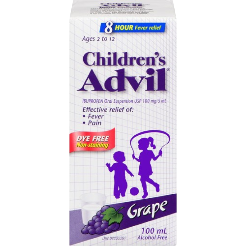 Sale-Children - ADVIL CHILD GRAPE DYE FREE 100ML Exp:02/26