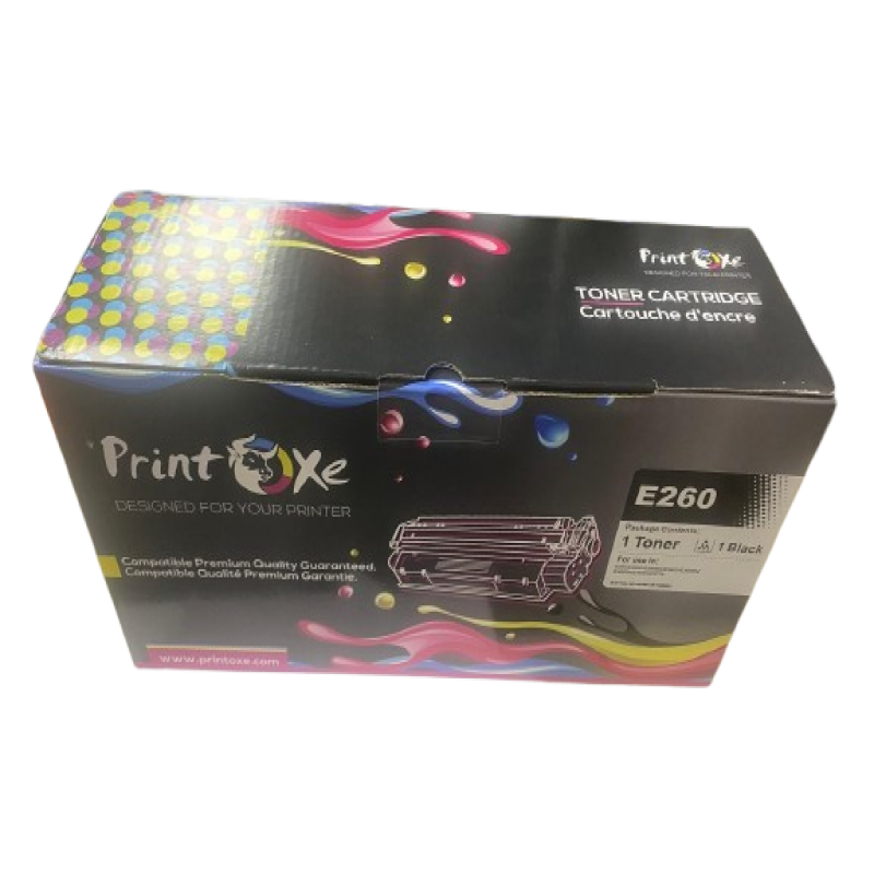 E260 TONER CARTRIDGE package contents: 1Toner ,1 Black