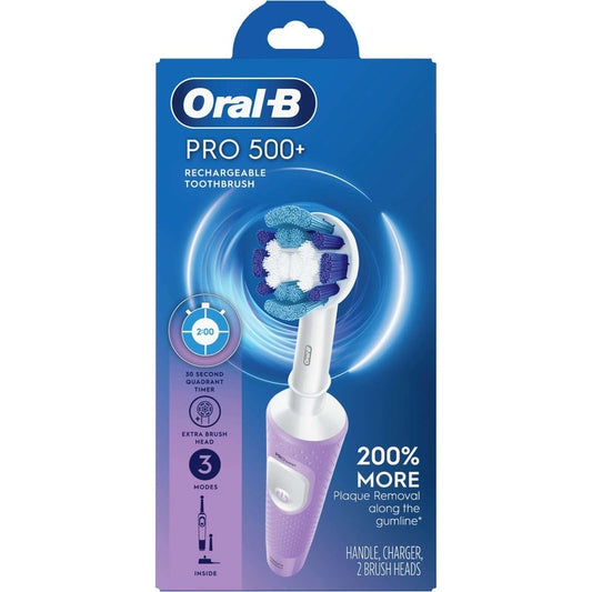 ORAL B PRO 500+ TOOTHBRUSH RECHARGEABLE