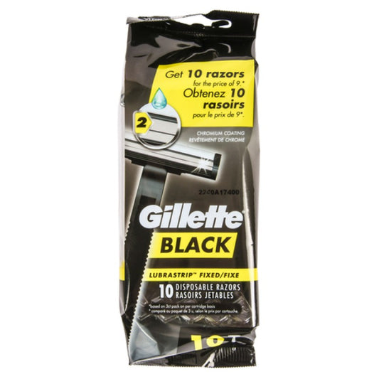 Gillette BLACK  RAZOR 10 PK