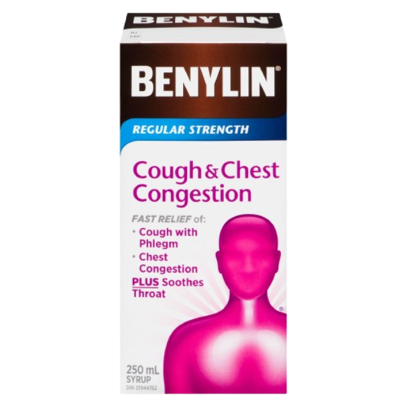 Sale-BENYLIN SYR DM-E RG COUGH CHEST CONGESTION 250ML Exp: 04/26
