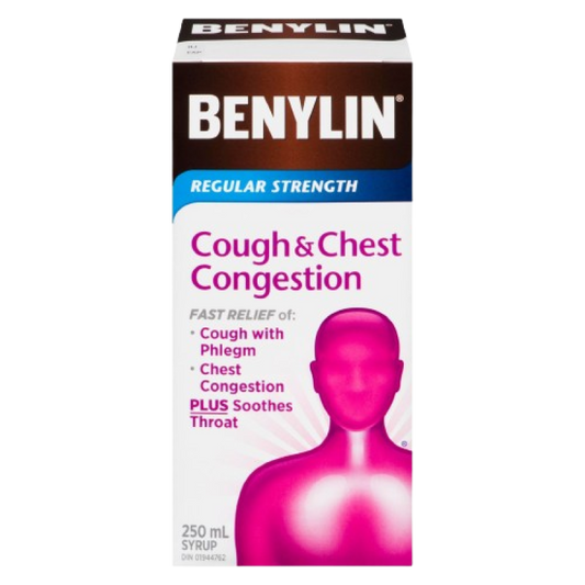 Sale-BENYLIN SYR DM-E RG COUGH CHEST CONGESTION 250ML Exp: 04/26