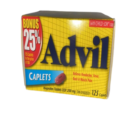 Advil 200mg 125 caplets BONUS 25%