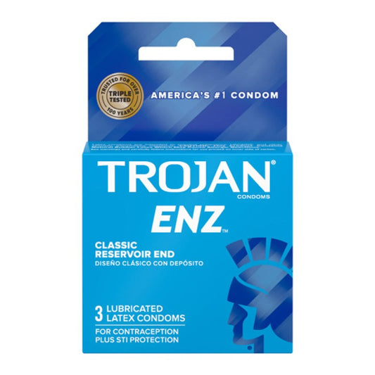 Trojan Condom Enz Lubricated 3 Pack