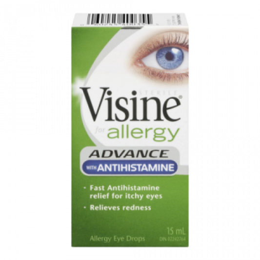 Sale - VISINE ADVANCE EYE DROP ALLERGY ANTIHISTAMINE 15ML Early Exp: 7/26