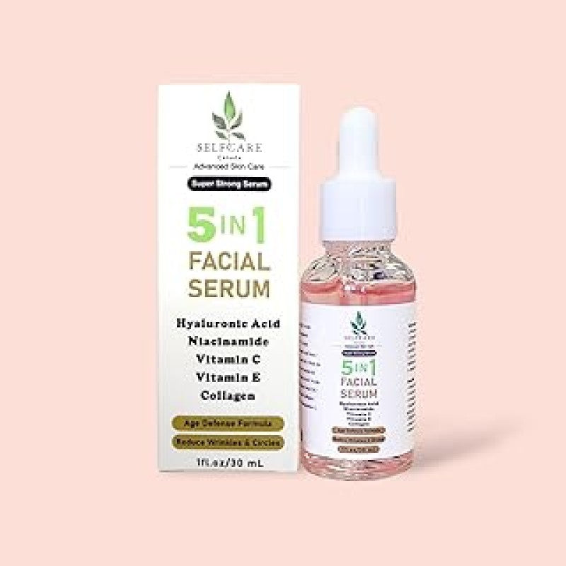 Sale- 5 IN 1-30ML FACIAL SERUM HYALURONIC ACID with Collagen, Vitamin C, Vitamin E, Niacinamide - CR