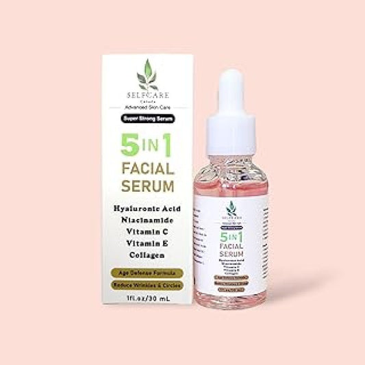 Sale- 5 IN 1-30ML FACIAL SERUM HYALURONIC ACID with Collagen, Vitamin C, Vitamin E, Niacinamide - CR