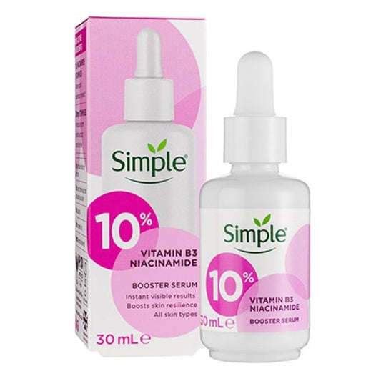 Sale-Simple Booster Serum 10% Niacinamide (Vitamin B3)  30ml 1 fl oz *Damage box*