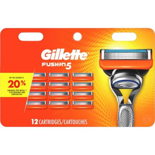 Sale- GILLETTE FUSION 5 MANUAL BILLBOARD CARTRIDGES 12 *Damage box*